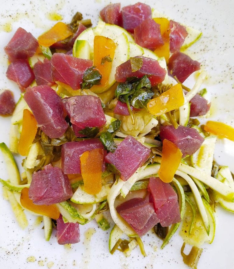 salad with avgotaraho and orange from Bottarga Stefos